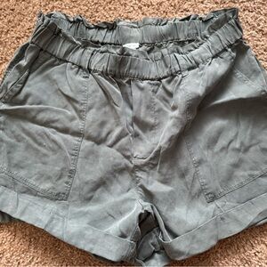 Aerie Olive High-Waisted Shorts